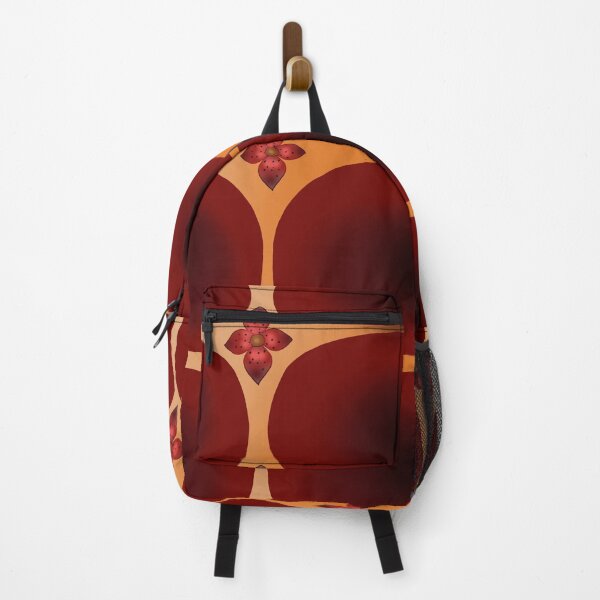 Item preview, Carmine floral repeat on an ochre background designed and sold by Melissagrnn.