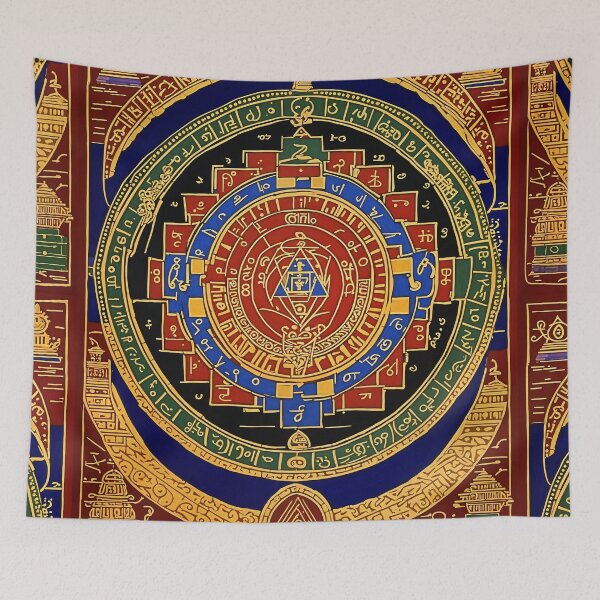 Item preview, Vibrant pattern inspired by a wealth and career yantra designed and sold by ShaDeS-AI-Art.