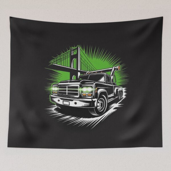 Item preview, Urban Tow Truck Illustration | Bold Street Truck Graphic Design designed and sold by dortmond.