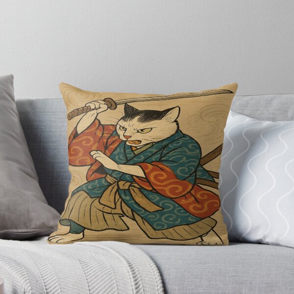 Artikelvorschau, Kriegerkatze im japanischen Stil Ukiyo-e  entworfen und verkauft von BallBallon's.