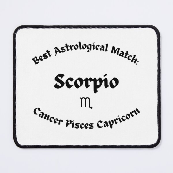 Item preview, Scorpio Best Astrological Match Shirt – Zodiac Compatibility Design (Black Typography) designed and sold by MOKRONOS.