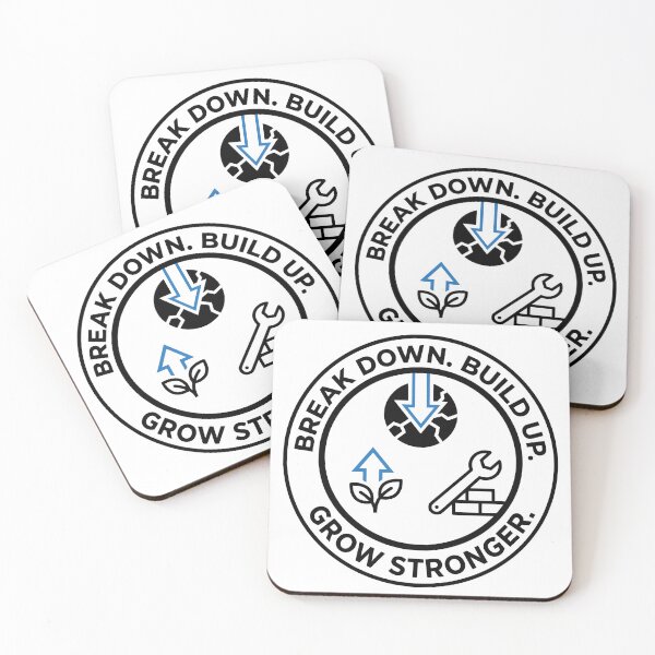 Item preview, Grow Stronger Minimalist Circular Fitness Growth Cycle Emblem  designed and sold by FunFitLife Studio.