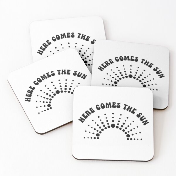 Item preview, "Here Comes The Sun: Retro 70s Typography with Minimalist Dotted Sun Burst" designed and sold by Blue Bird  Designs.