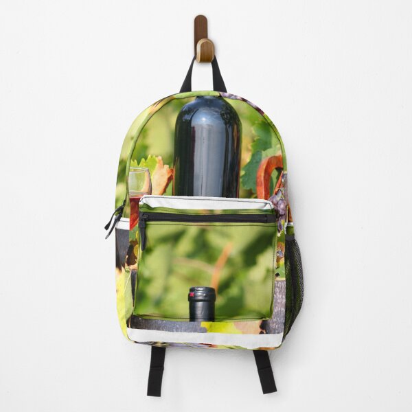 Item preview, red wine and grapes in vineyard autumn season designed and sold by goceris.