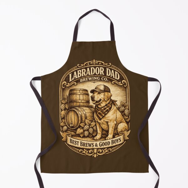 Item preview, Labrador Dad Brewing Co Vintage Woodcut – Premium Craft Beer Dog Dad Gift designed and sold by PawPrintCustom.