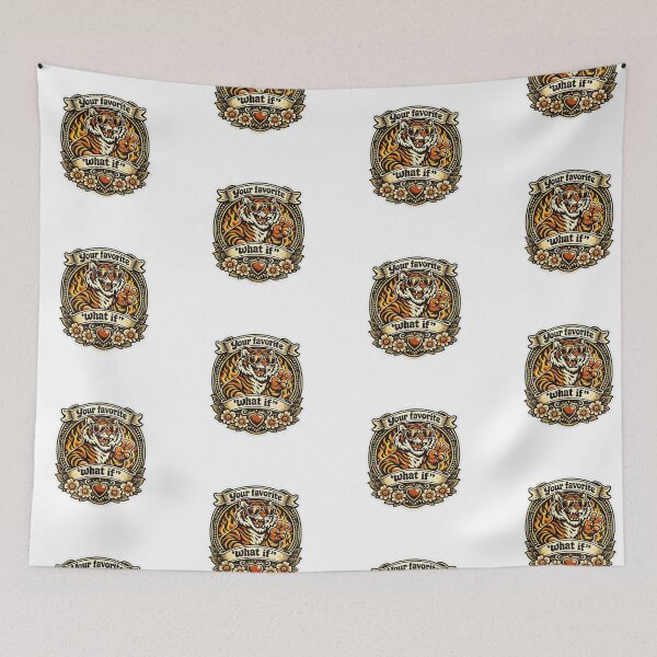 Item preview, What If Roller Skating Tiger Retro 70s Mascot designed and sold by t-patterns.