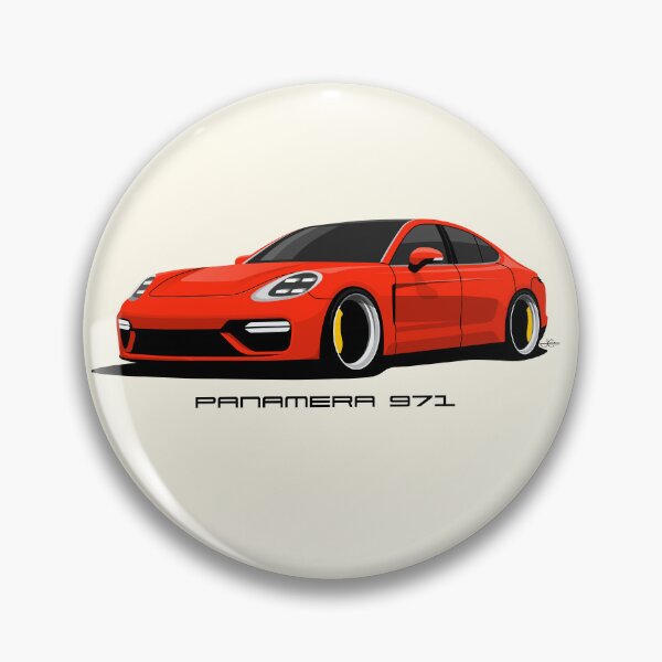 Item preview, Red 971 Panamera illustration designed and sold by blackdogshop.