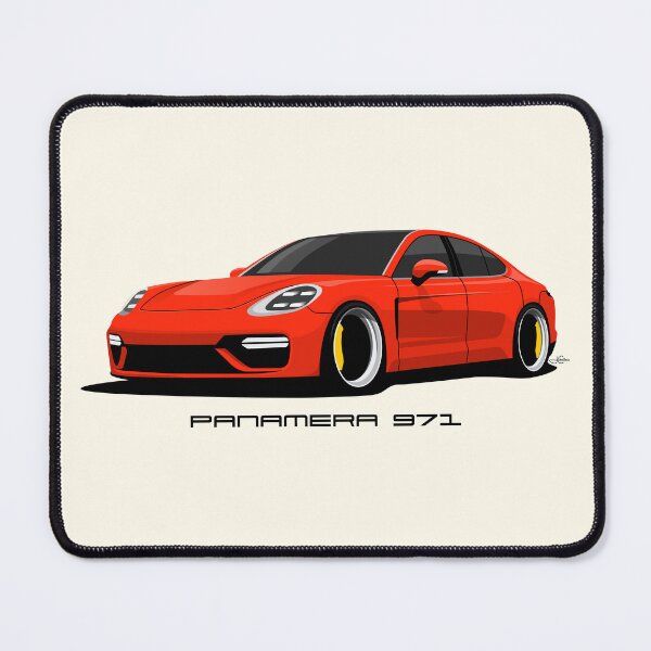 Item preview, Red 971 Panamera illustration designed and sold by blackdogshop.