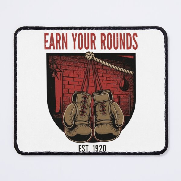 Item preview, Earn Your Rounds - Vintage Boxing Gloves Gym Training Design designed and sold by BuiltByDiscipline.