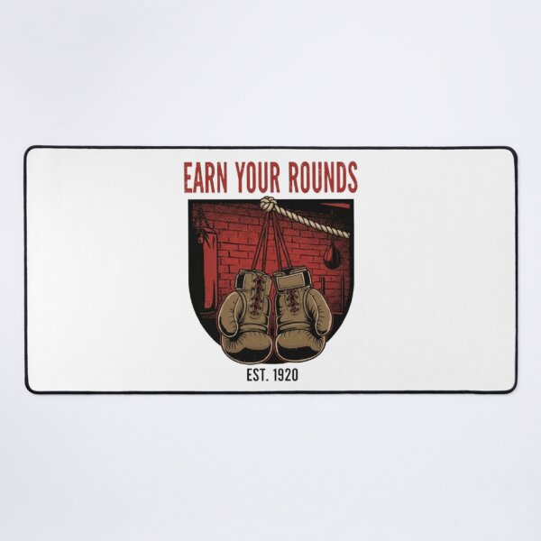 Item preview, Earn Your Rounds - Vintage Boxing Gloves Gym Training Design designed and sold by BuiltByDiscipline.