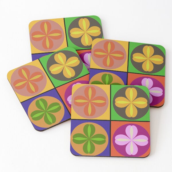 Item preview, Retro colorful flowers designed and sold by MonoDigitalArt.