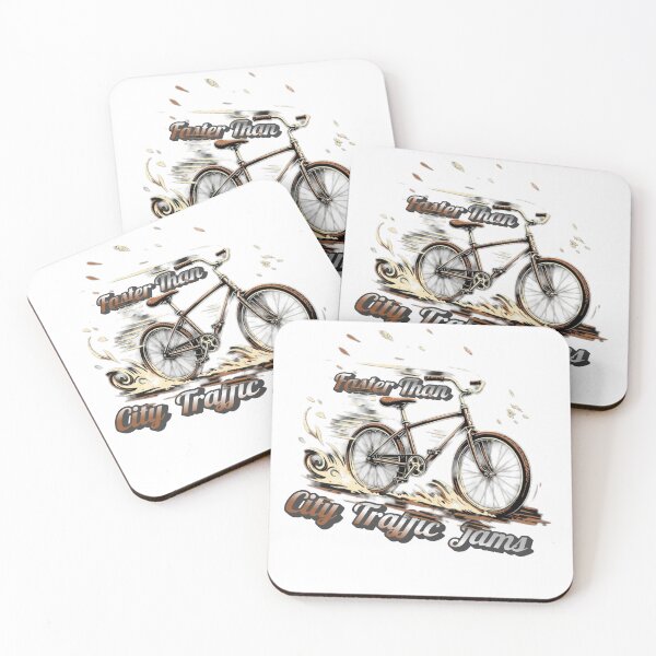 Item preview, Faster Than City Traffic Jams. This design is a tribute to everyone who chooses a bike over sitting in traffic. designed and sold by Creative-Sanc.