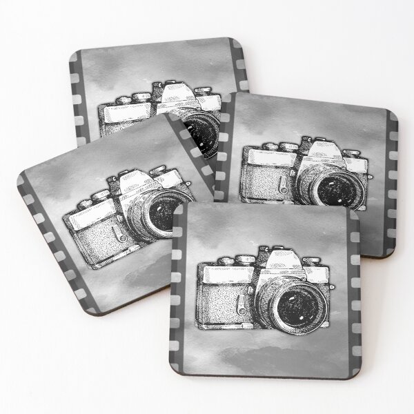 Item preview, Retro Film Camera Line Art designed and sold by artistwill.