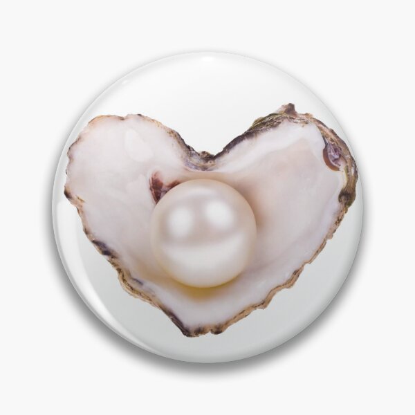 Item preview, heart shape gold pearl in oyster shell it girl star girl sticker designed and sold by inainart.