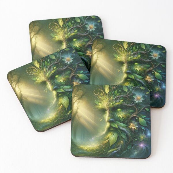 Item preview, Green Man Celtic Forest Spirit – Mythology Fantasy Nature Art designed and sold by AnalajiaDesigns.