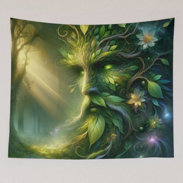 Item preview, Green Man Celtic Forest Spirit – Mythology Fantasy Nature Art designed and sold by AnalajiaDesigns.