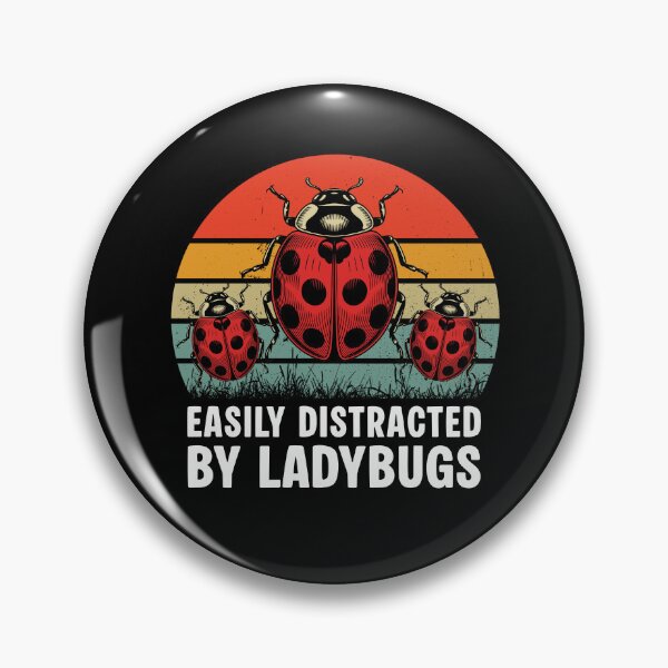 Item preview, Easily Distracted By Ladybugs Retro Vintage Sunset Entomology designed and sold by Dmetalx Art Apparel.