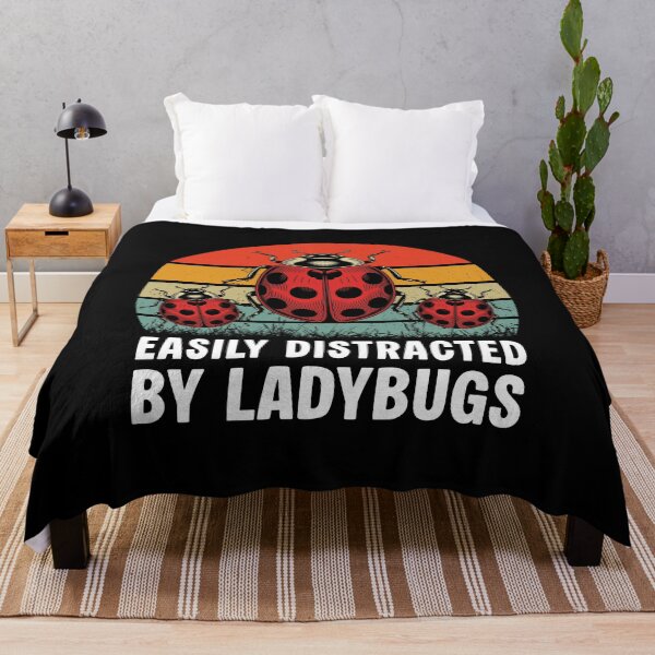 Item preview, Easily Distracted By Ladybugs Retro Vintage Sunset Entomology designed and sold by Dmetalx Art Apparel.