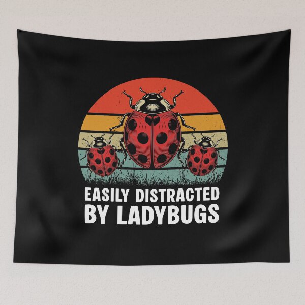 Item preview, Easily Distracted By Ladybugs Retro Vintage Sunset Entomology designed and sold by Dmetalx Art Apparel.