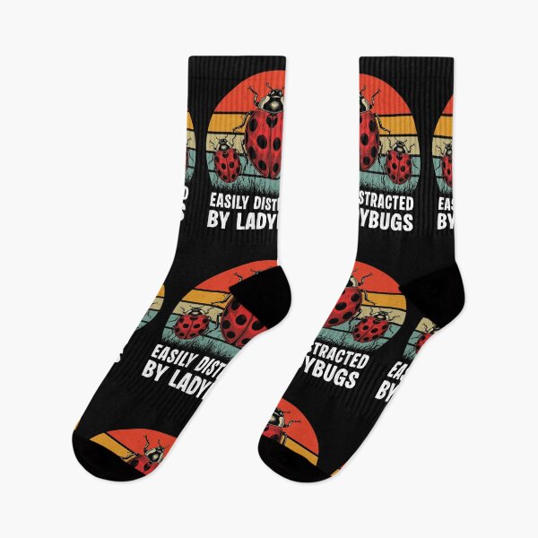 Item preview, Easily Distracted By Ladybugs Retro Vintage Sunset Entomology designed and sold by Dmetalx Art Apparel.