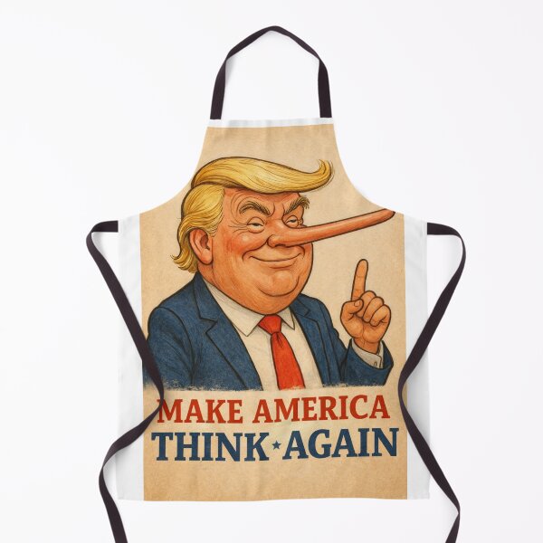 Item preview, Make America Think Again – Satirical Political Caricature designed and sold by Olivier Grau.