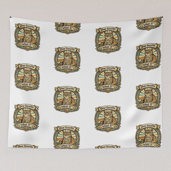 Item preview, What If - Sophisticated Owl Vintage Retro 70s Mascot  designed and sold by t-patterns.