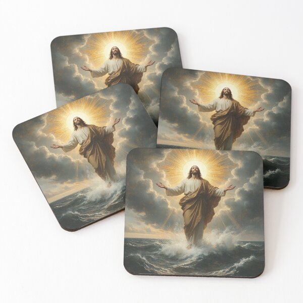 Item preview, Jesus walking on the stormy Sea of Galilee during a storm designed and sold by aleksandr13.