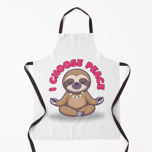 Item preview, I Choose Peace Meditating Sloth Yoga Zen Doodle designed and sold by ChathuStrokes.