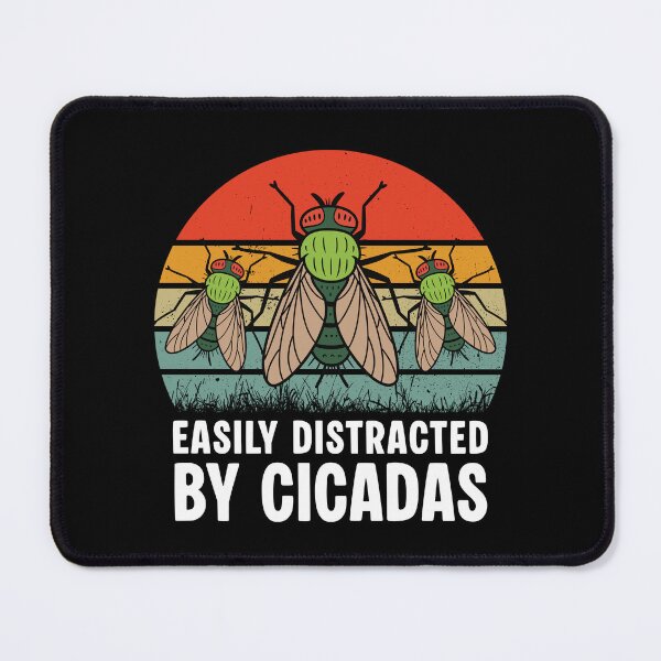 Item preview, Easily Distracted By Cicadas Vintage Retro Sunset Entomology designed and sold by Dmetalx Art Apparel.