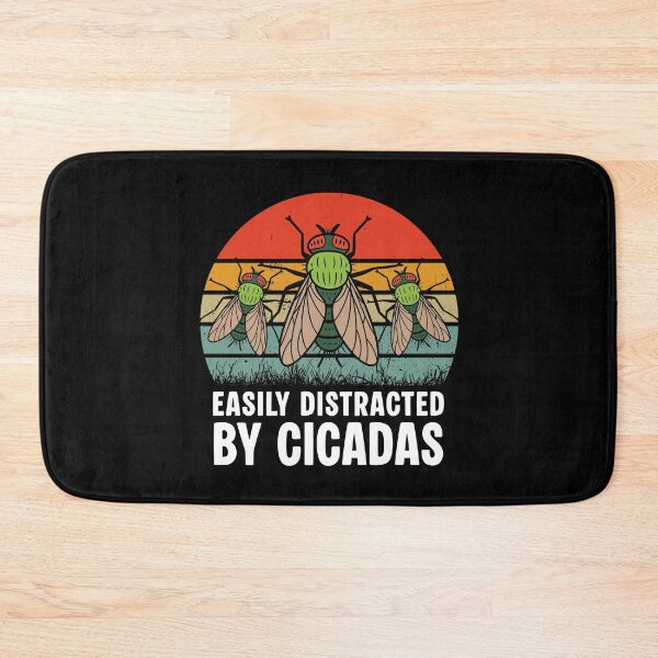 Item preview, Easily Distracted By Cicadas Vintage Retro Sunset Entomology designed and sold by Dmetalx Art Apparel.