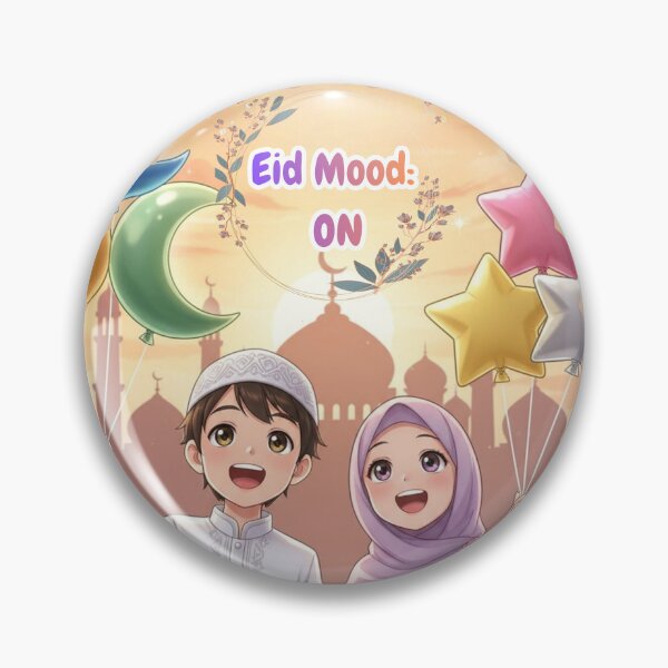 Item preview, Eid Mood: Joy and Celebration - Children with Balloons designed and sold by NA7Art.