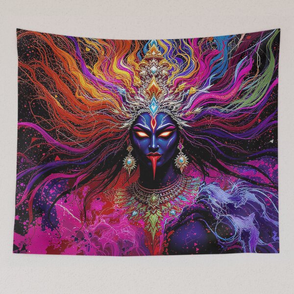 Item preview, Goddess Kali Awakening – Cosmic Neon Power designed and sold by Bite Size Hindu .