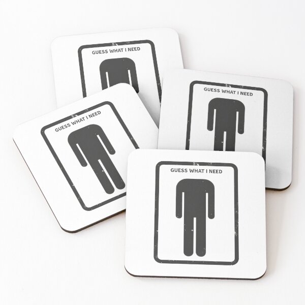 Item preview, Guess What I Need Restroom Sign Funny Minimal designed and sold by LunaMagicStudio.