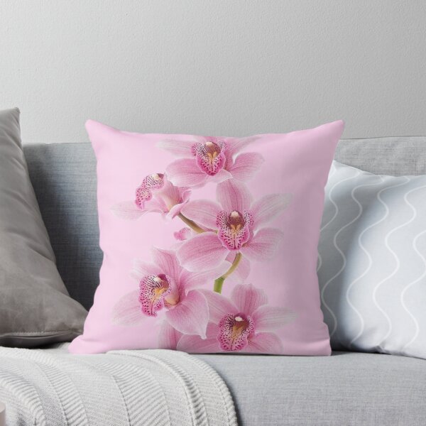 Item preview, pink orchid on stem flower sticker  designed and sold by inainart.
