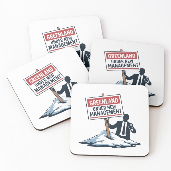 Item preview, Greenland Under New Management Satire Illustration designed and sold by Aesthetic Art.