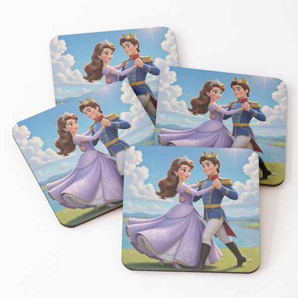 Item preview, Romantic Princess and Prince Dancing by Lake Fairy Tale designed and sold by Foxglovers Studio .