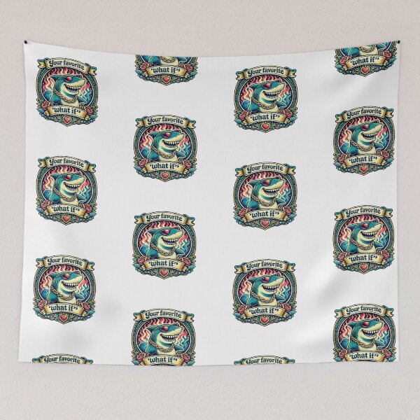 Item preview, What If Cool Shark Vintage Retro 70s Mascot  designed and sold by t-patterns.