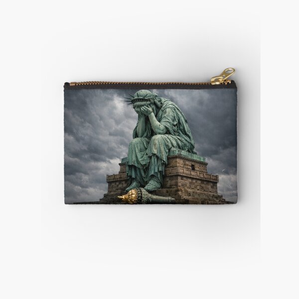 Item preview, Statue of Liberty Crying on Her Pedestal with Torch at Her Feet designed and sold by digital-savant.