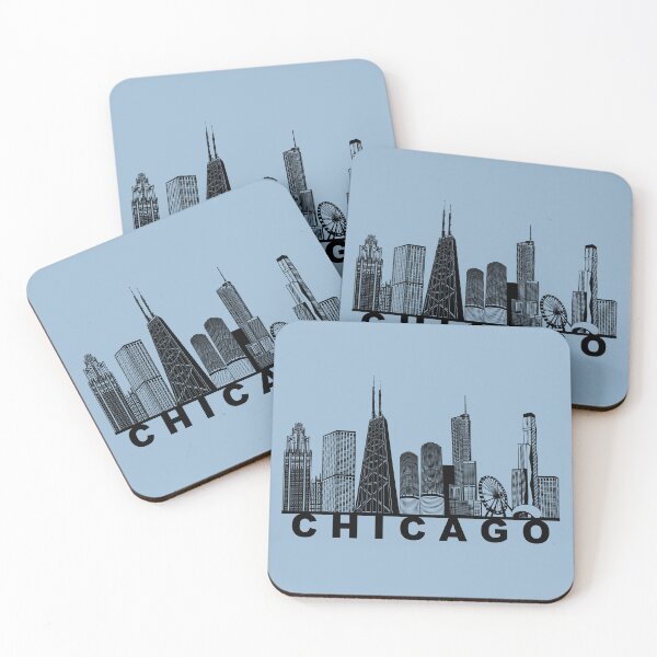 Item preview, Chicago Skyline Silhouette  designed and sold by Phat Dog Designs .