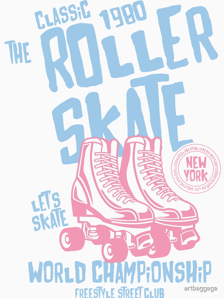 Roller Skate Old School T-shirt by artbaggage