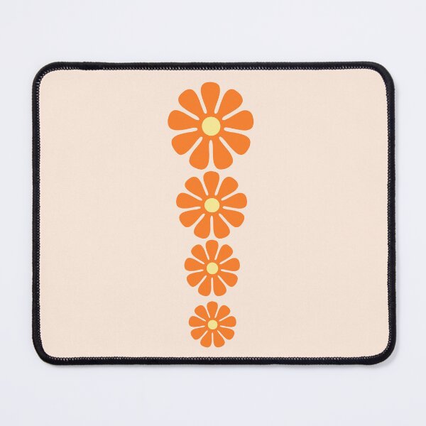 Item preview, 60's, 70's Retro Large Flowers in Orange and Cream Yellow Centers designed and sold by MellowCat.
