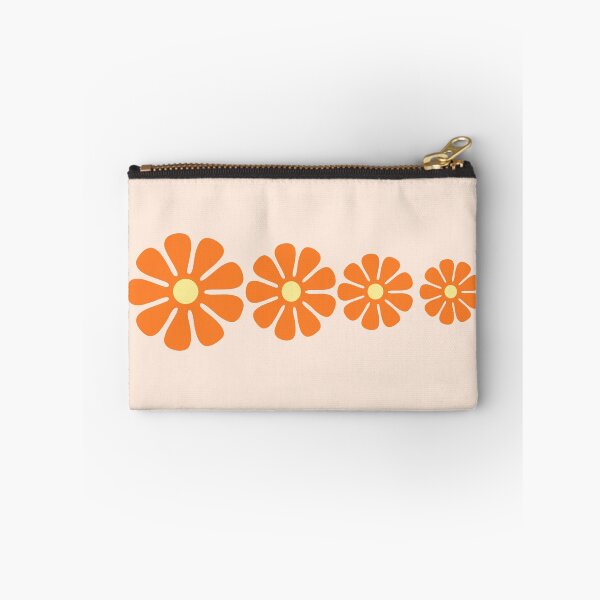 Item preview, 60's, 70's Retro Large Flowers in Orange and Cream Yellow Centers designed and sold by MellowCat.
