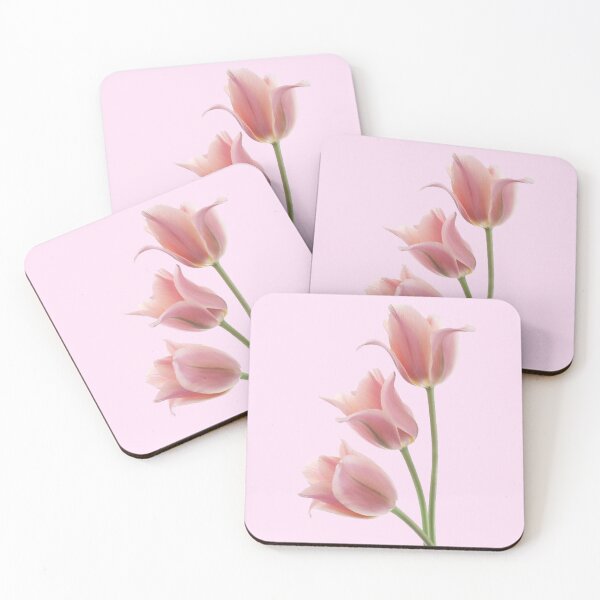 Item preview, pink tulips on stem flower sticker  designed and sold by inainart.