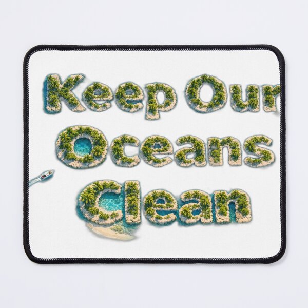 Item preview, Keep Our Oceans Clean Environmental Tag designed and sold by Olivia Tatara.
