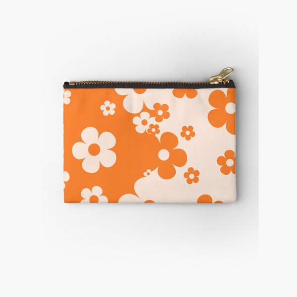 Item preview, 60's Retro Pop Small Flowers in Orange and Cream designed and sold by MellowCat.