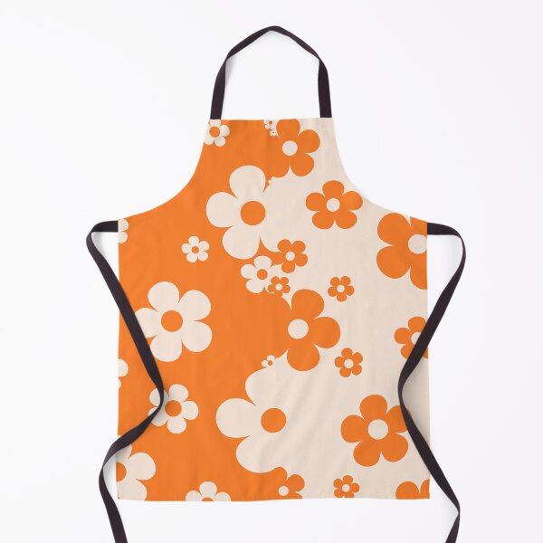 Item preview, 60's Retro Pop Small Flowers in Orange and Cream designed and sold by MellowCat.