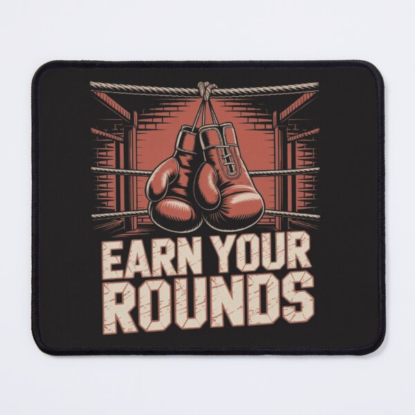 Item preview, Earn Your Rounds - Vintage Boxing Gloves Gym Training Design designed and sold by BuiltByDiscipline.