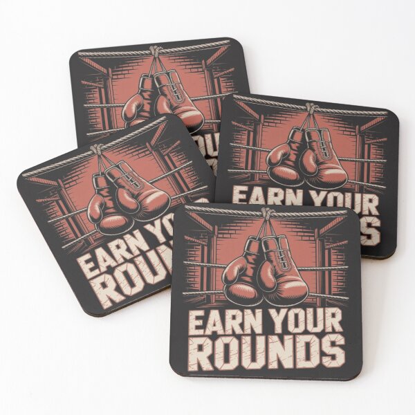 Item preview, Earn Your Rounds - Vintage Boxing Gloves Gym Training Design designed and sold by BuiltByDiscipline.