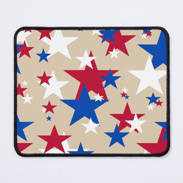 Item preview, Red, White and Blue Stars - Beige Background designed and sold by MellowCat.