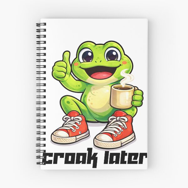 Item preview, Coffee First, Croak Later frog illustration sticker1 designed and sold by It's Bro Brand ★ ★ ★ ★ ★.